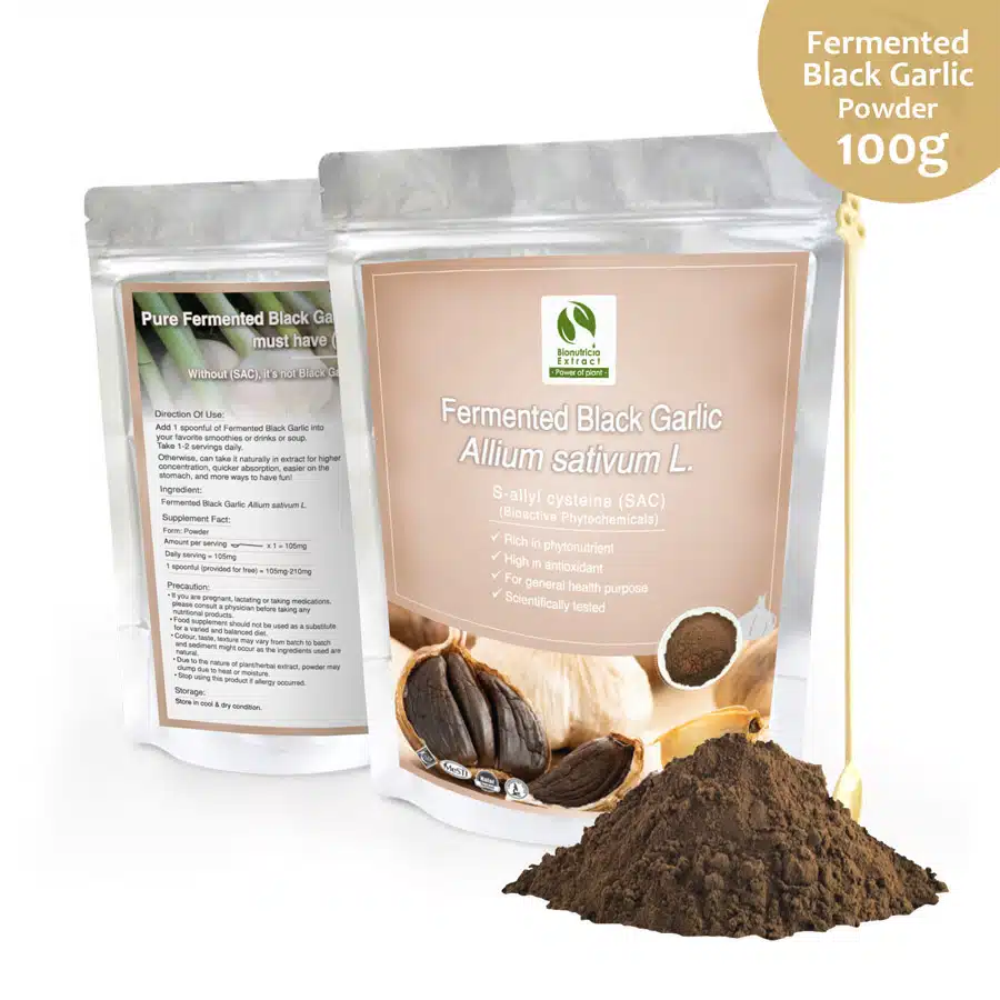 Fermented Black Garlic Allium Sativum L Powder Bionutricia Extract