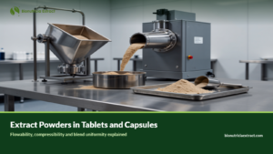 Formulating botanical extract powders into tablets and capsules