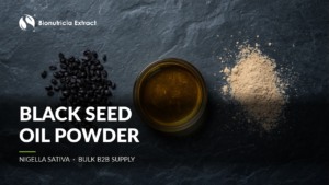 Black seed oil powder (Nigella sativa) — bulk B2B ingredient from Bionutricia Extract