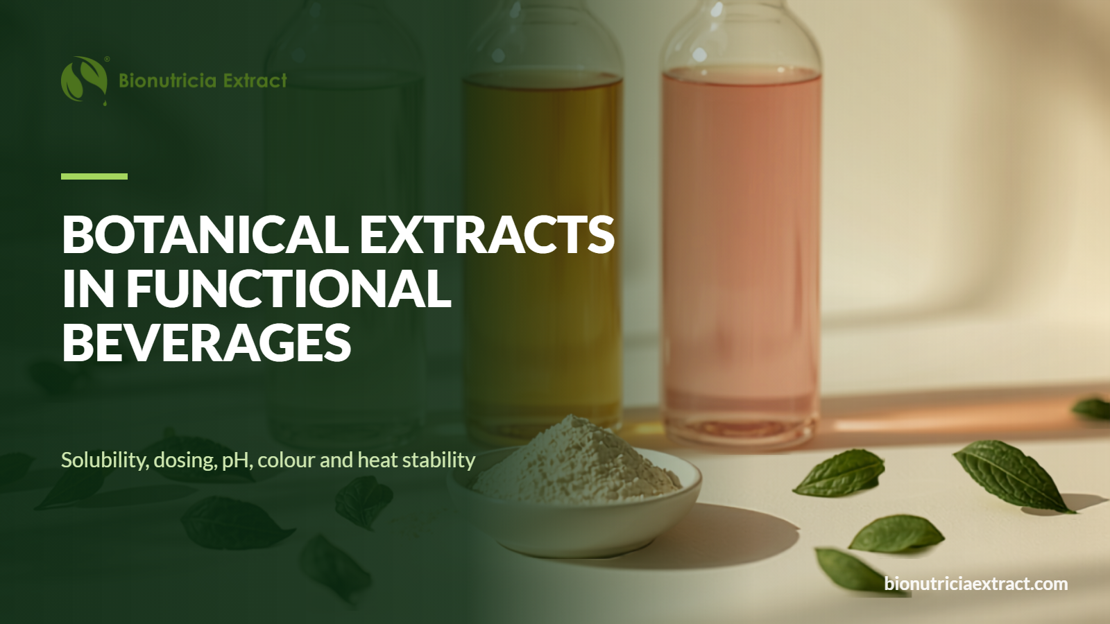 Formulating botanical extracts into functional beverages