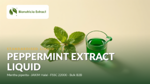 Peppermint leaves and green peppermint liquid extract, Bionutricia Extract bulk B2B ingredient