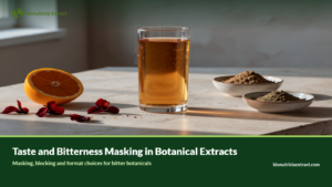 Taste and bitterness masking in botanical extract formulation