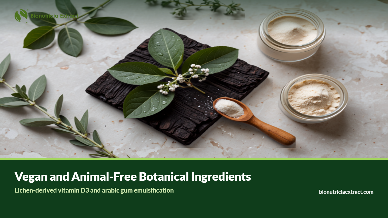 Vegan and plant-based botanical extract ingredient sourcing
