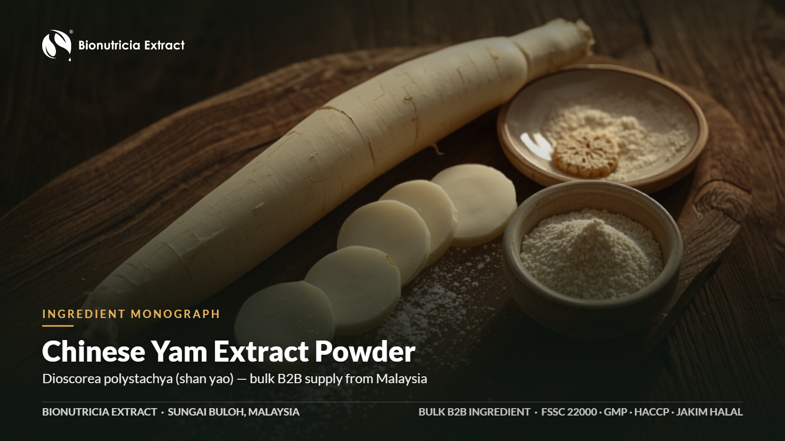 Chinese yam shan yao Dioscorea polystachya extract powder bulk