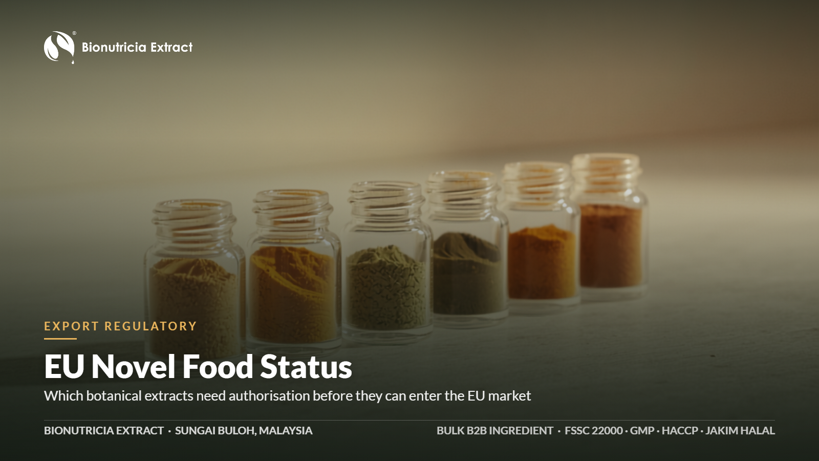 EU novel food regulatory status of botanical extracts