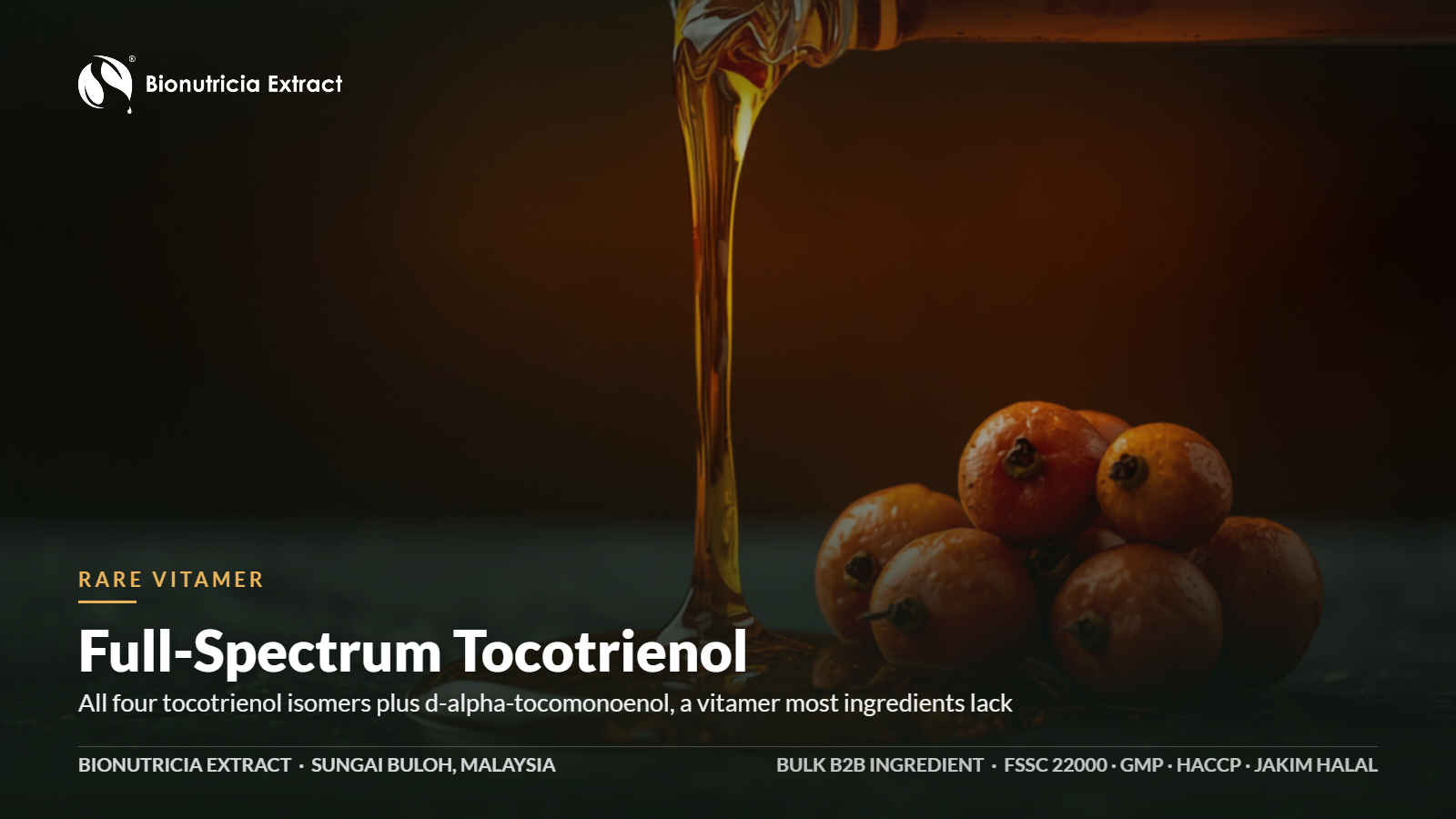 Full spectrum tocotrienol with d-alpha-tocomonoenol bulk ingredient