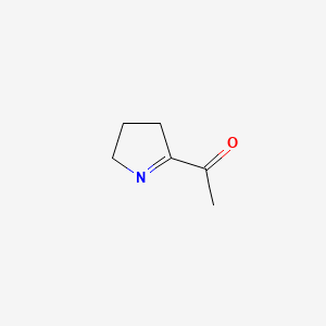 Chemical structure of 2-acetyl-1-pyrroline (2AP), the primary aroma compound in pandan leaf (Pandanus amaryllifolius)