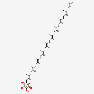 Chemical structure of ubiquinone-10 (Coenzyme Q10)