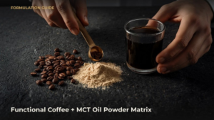 Coffee (Coffea) extract powder and medium-chain triglyceride oil powder