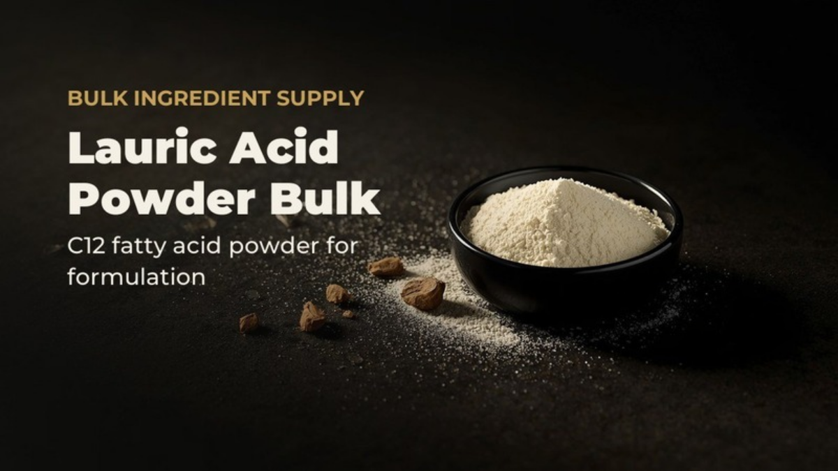 Premium editorial banner for Lauric Acid Powder Bulk