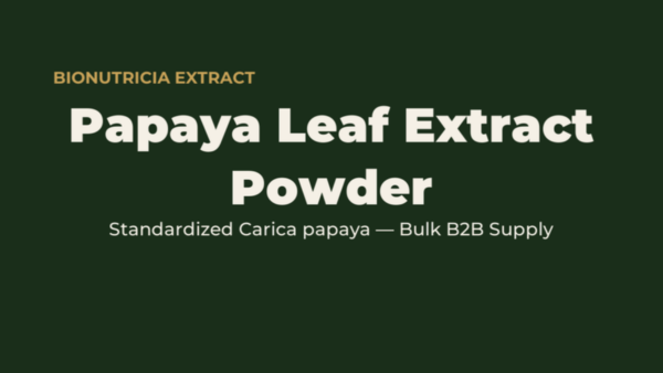 Papaya leaf extract powder bulk ingredient for B2B food and supplement manufacturers